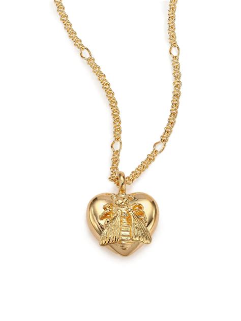 gucci gold charms for necklaces|gucci necklace with heart pendant.